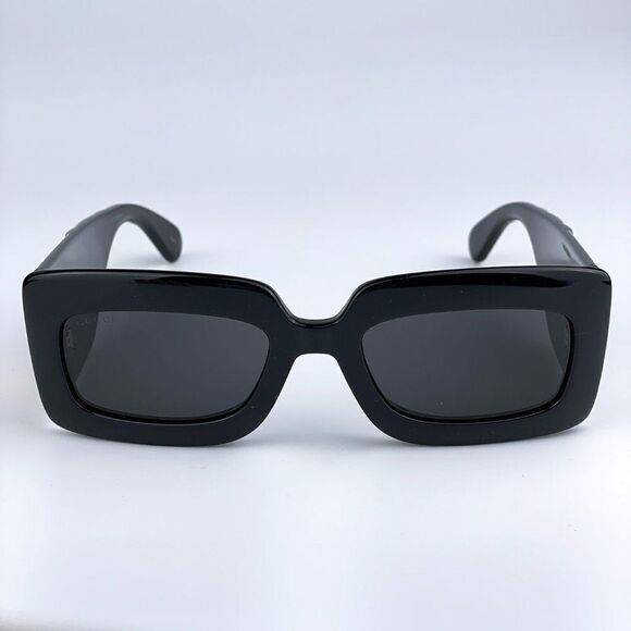 NEW Gucci GG0811S 001 Black Logo Gray Rectangle Anti-Reflective Unisex Sunglasse main image 12